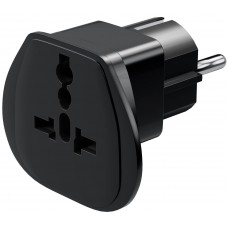 Adaptor Τροφοδοσίας Universal σε Schuko Goobay 94028 Black Adaptor Τροφοδοσίας Universal σε Schuko Goobay 94028 Black
