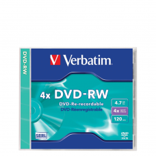 DVD-RW Verbatim 4.7GB 4X 120min P/N:43284 1610-02