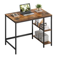 Vasagle Mεταλλικό γραφείο 100 x 50 x 75 cm  Χρώματος Καφέ (LWD046B01) (VASLWD046B01)