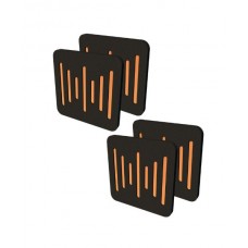 Audiodesigner Ecoplan Sounder Line Black/Orange Ηχοαπορροφητικά Πάνελ Πολυεστέρα 600x600x40 mm / 1.44 τ.μ. (4 Τεμάχια)