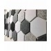 Audiodesigner PET Hexagon 6 Ηχοαπορροφητικά Πάνελ 20 cm Black-Grey / 1 τ.μ. με Βενζινόκολλα (Σετ)