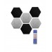 Audiodesigner PET Hexagon 6 Ηχοαπορροφητικά Πάνελ 20 cm Black-Grey / 1 τ.μ. με Βενζινόκολλα (Σετ)