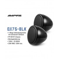 Ampire QX75-BLK Μικρά Στερεοφωνικά Ηχεία 2.75'' 25W RMS Μαύρα  (Ζεύγος)