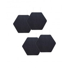 Audiodesigner ECOBAFFLE Hexagon Lato Ηχοαπορροφητικά Πάνελ Οροφής 35cm / 1.27 τ.μ. Μαύρο (4 Τεμάχια)